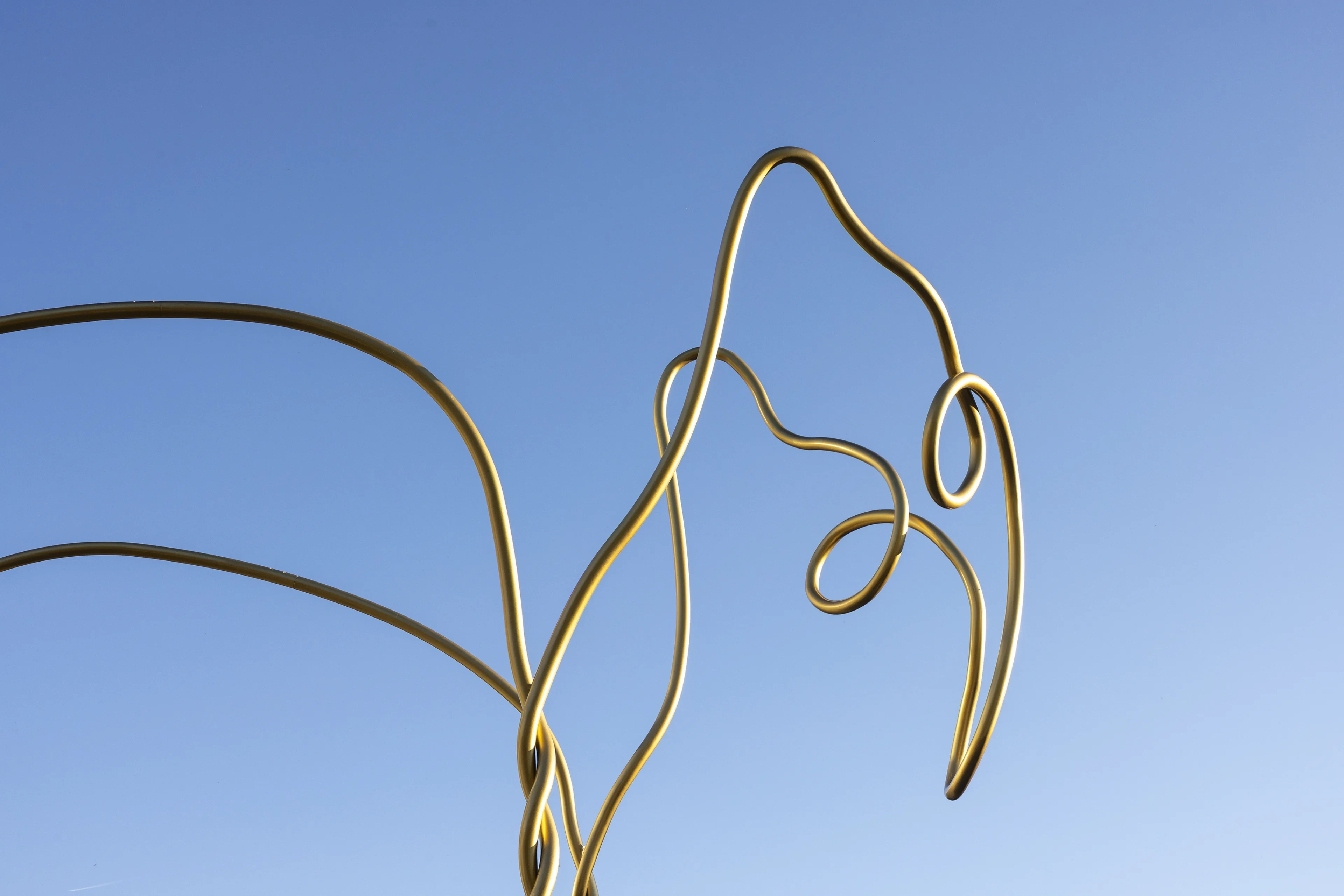 Das Kunstwerk Müselet in einer Teilnaufnahme vor blauem Himmel