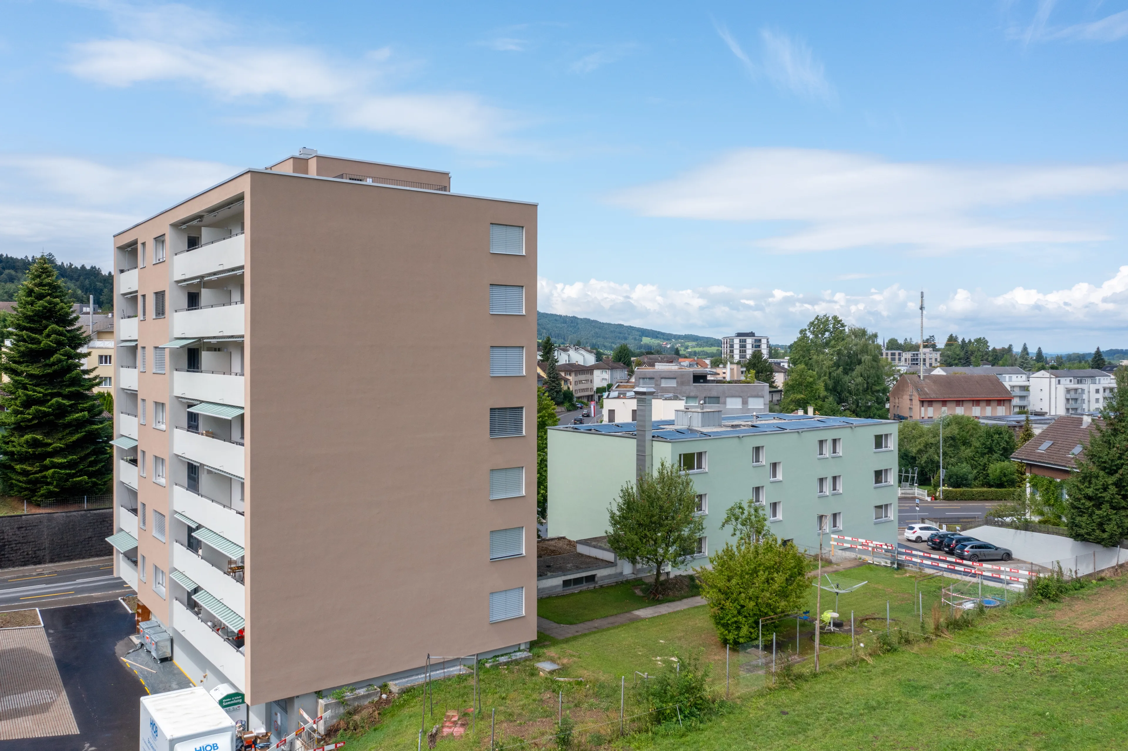 Aussenansicht der Liegenschaft an der St. Gallerstrasse und Arbonerstrasse.