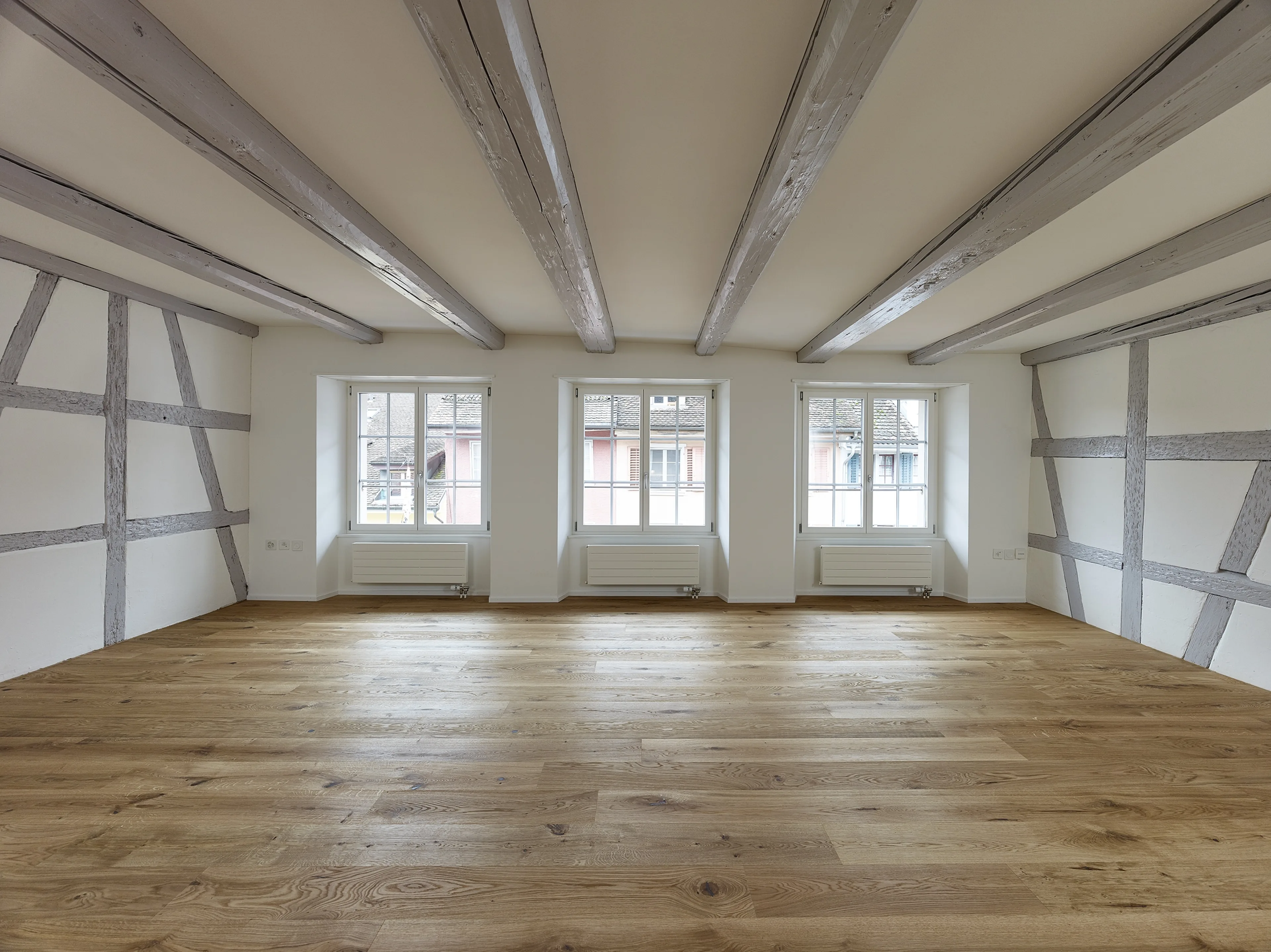 Innenansicht eines Wohnzimmer an der Obergasse 6.