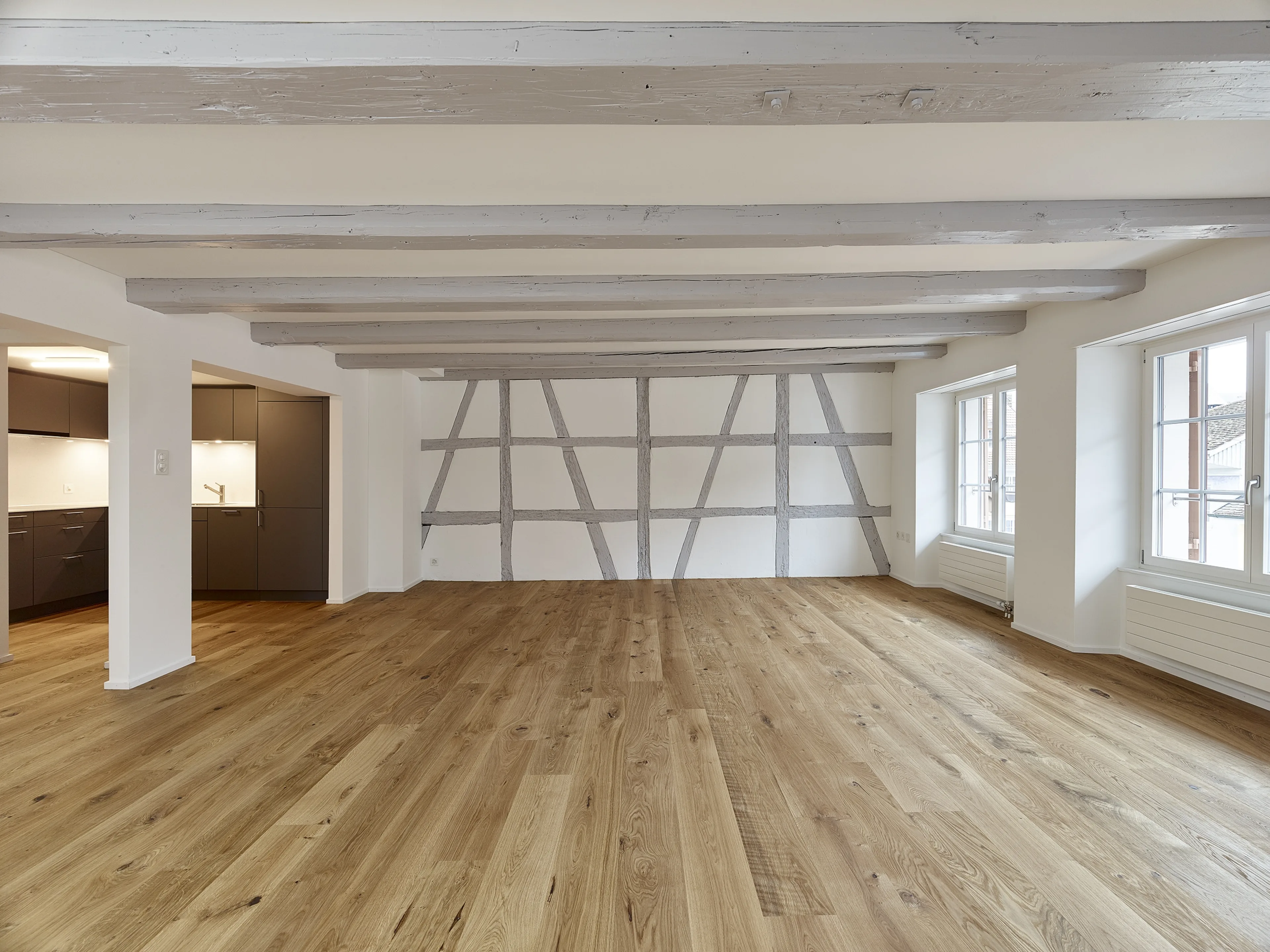 Innenansicht eines Wohnzimmer an der Obergasse 6.