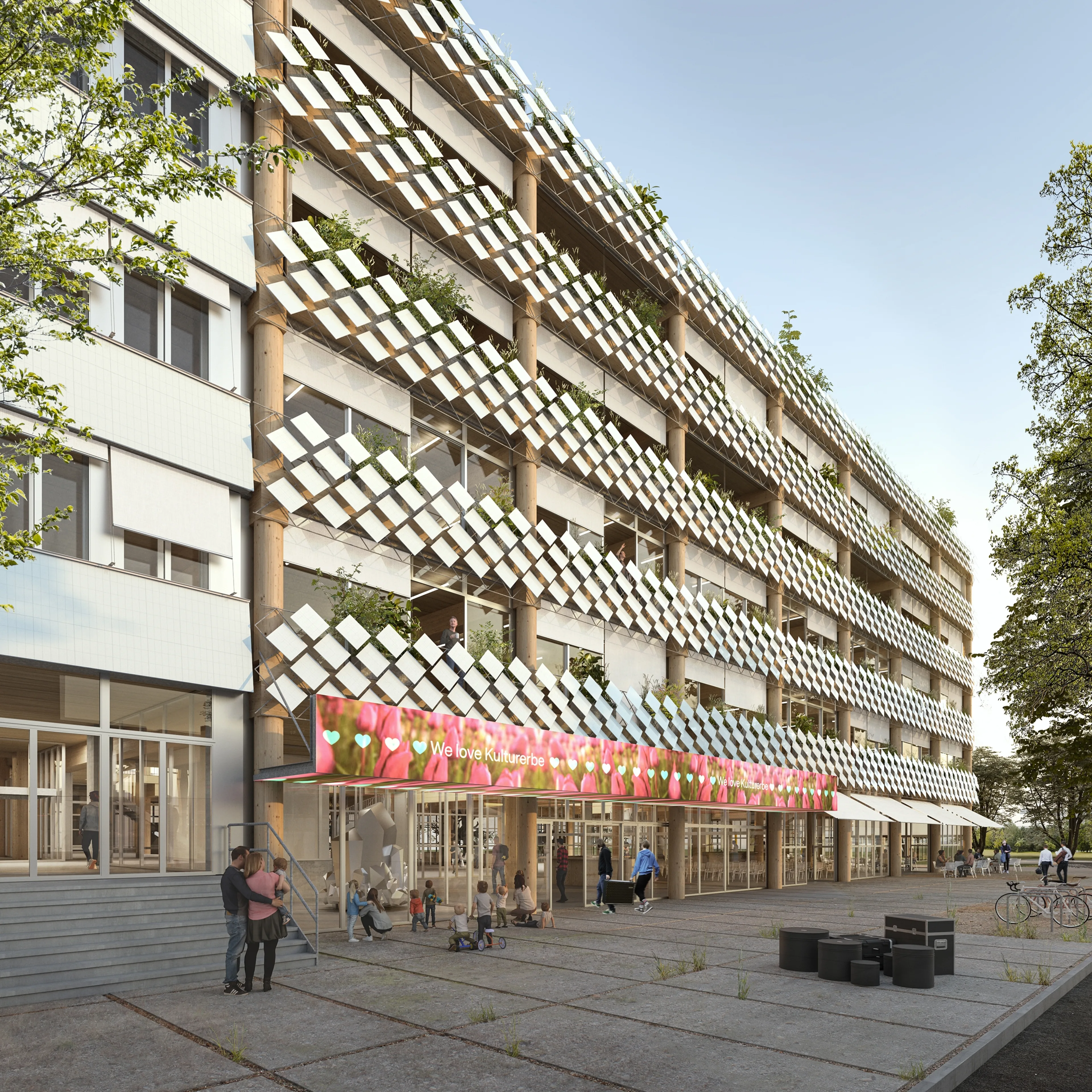 Adressbildung des Neubaus CAMPO