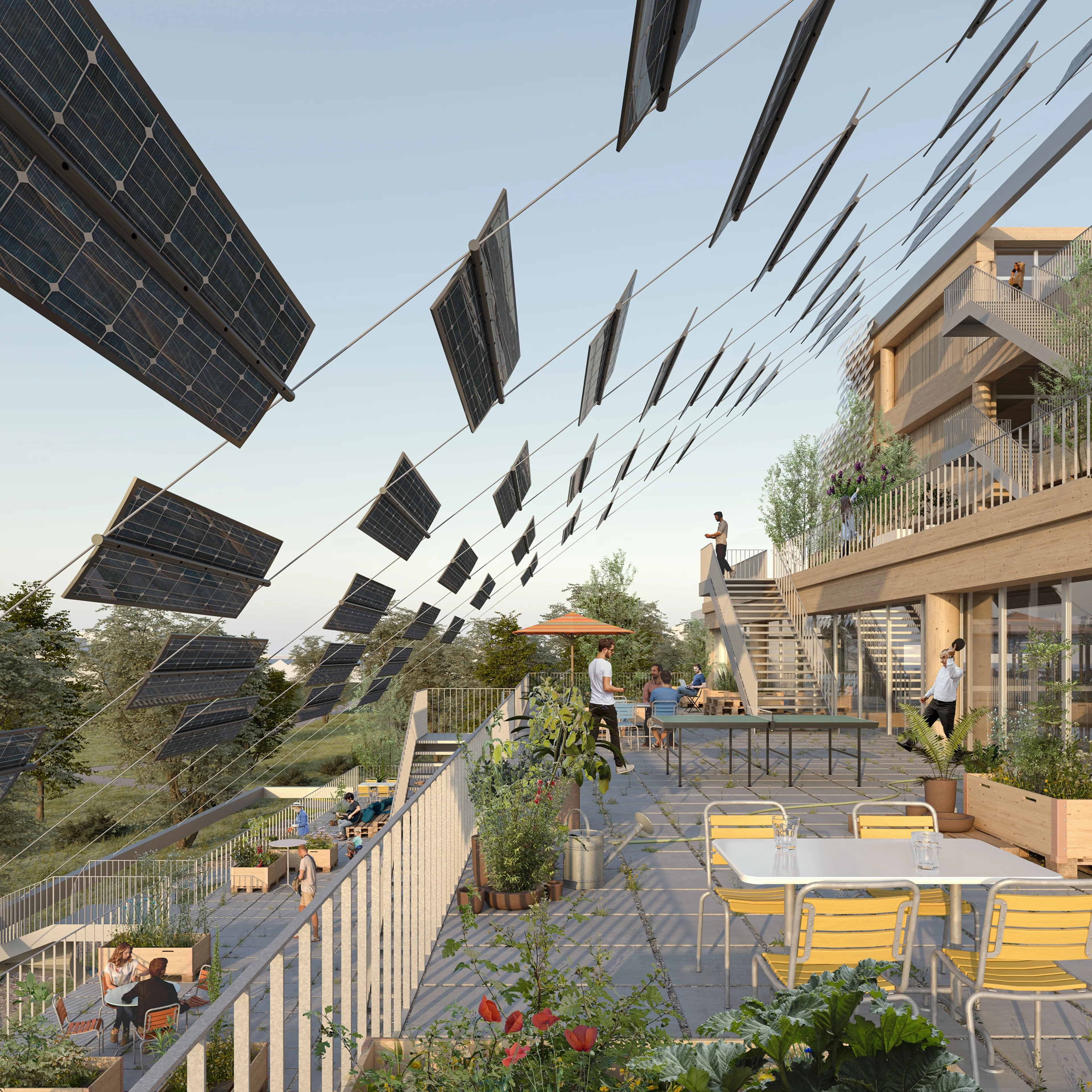 Terrasse mit Sonnensegel