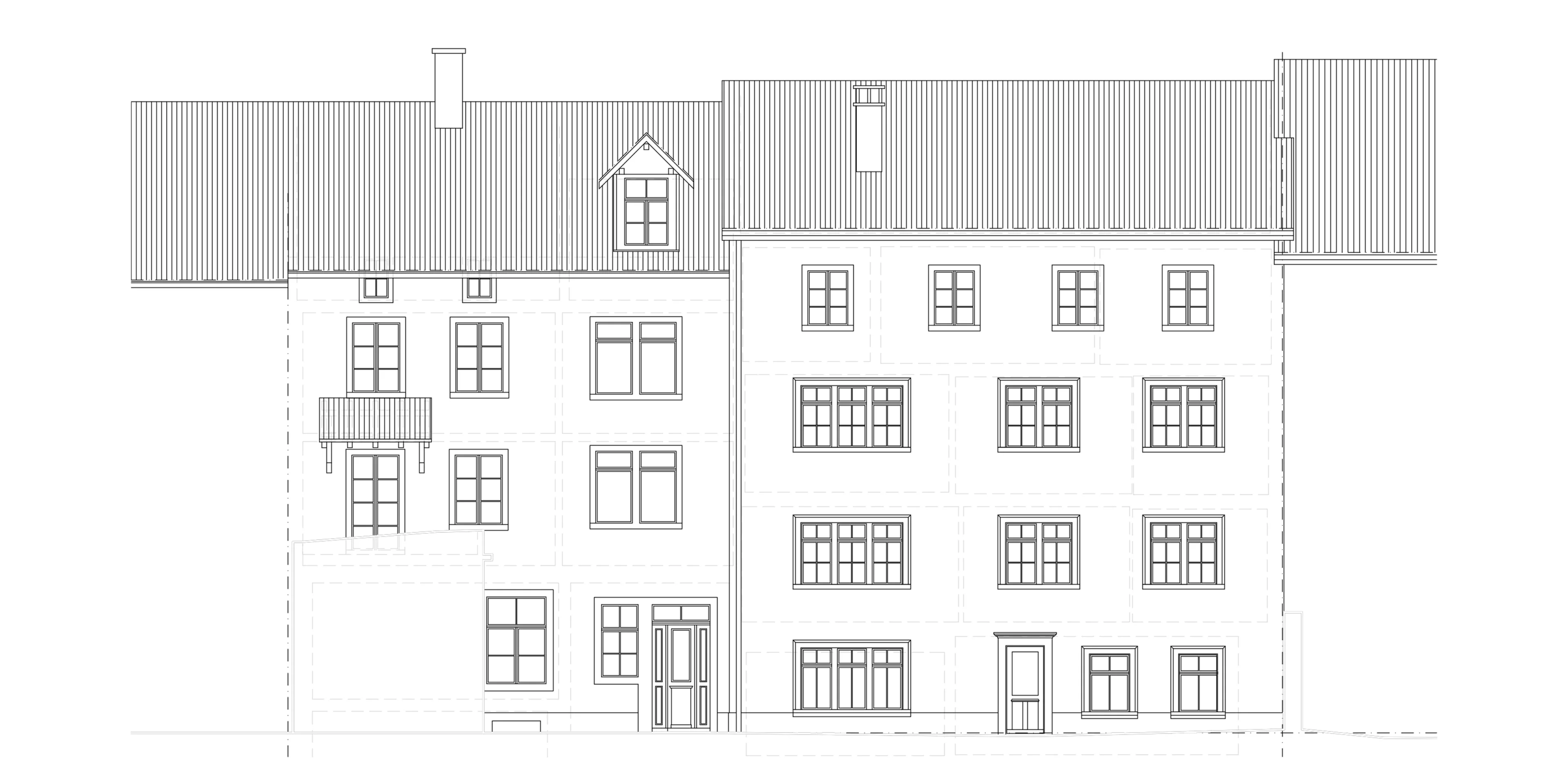 Fassade zum Innenhof der General-Guisan-Strasse 31