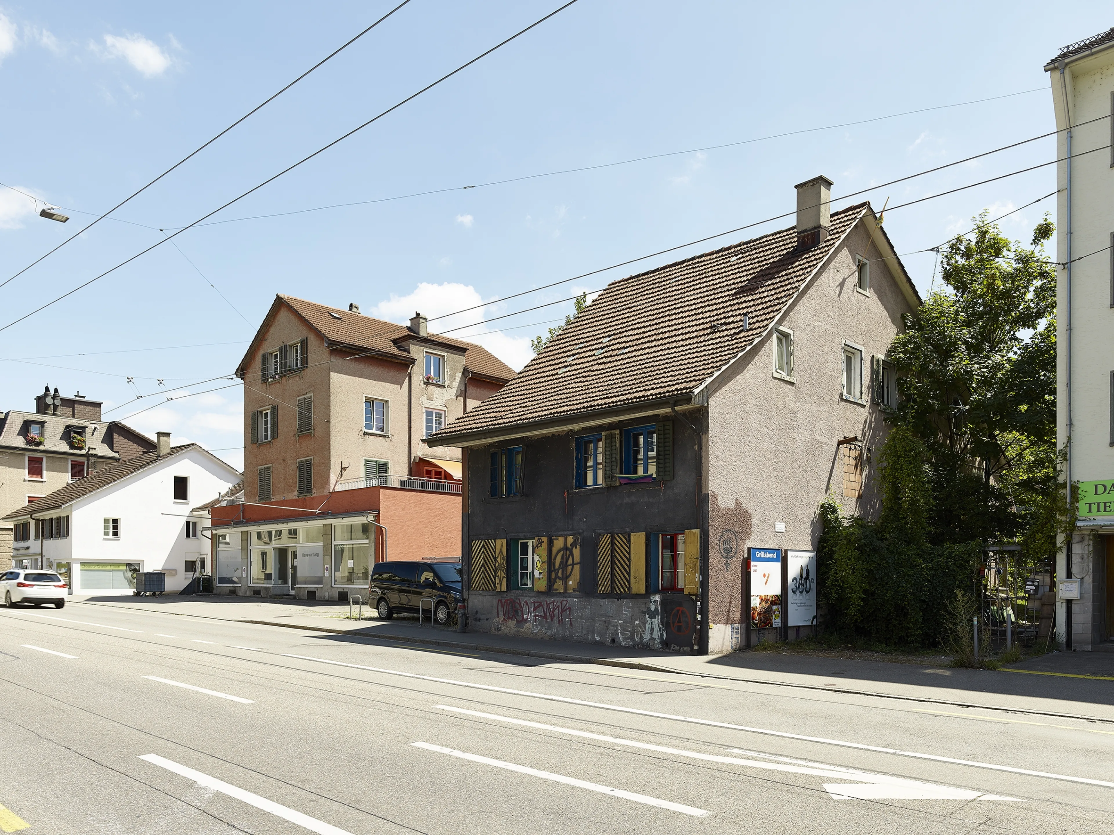 Besetztes Haus an der Zürcherstrasse 107.