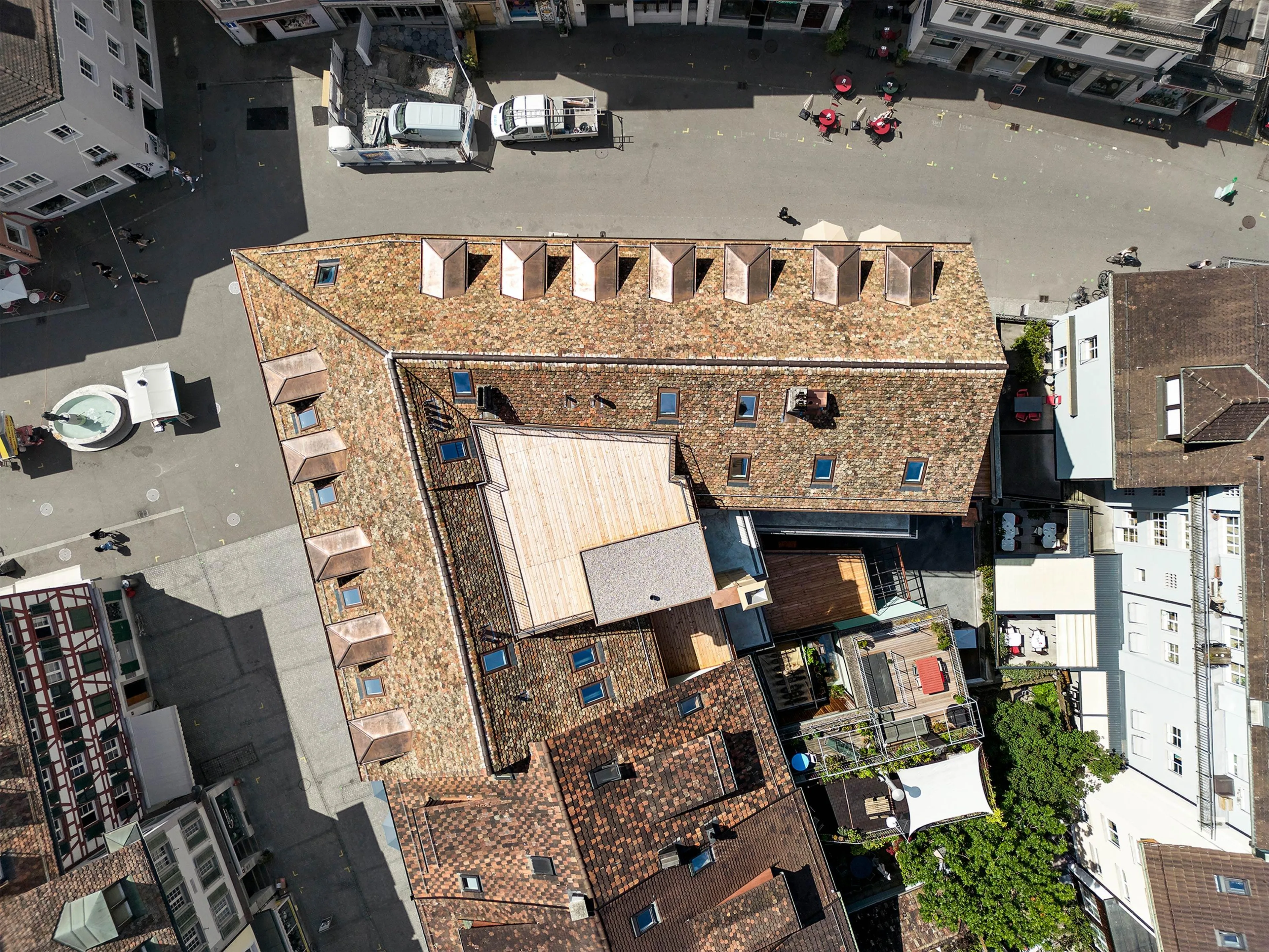 Luftaufnahme der Winterthurer Altstadt