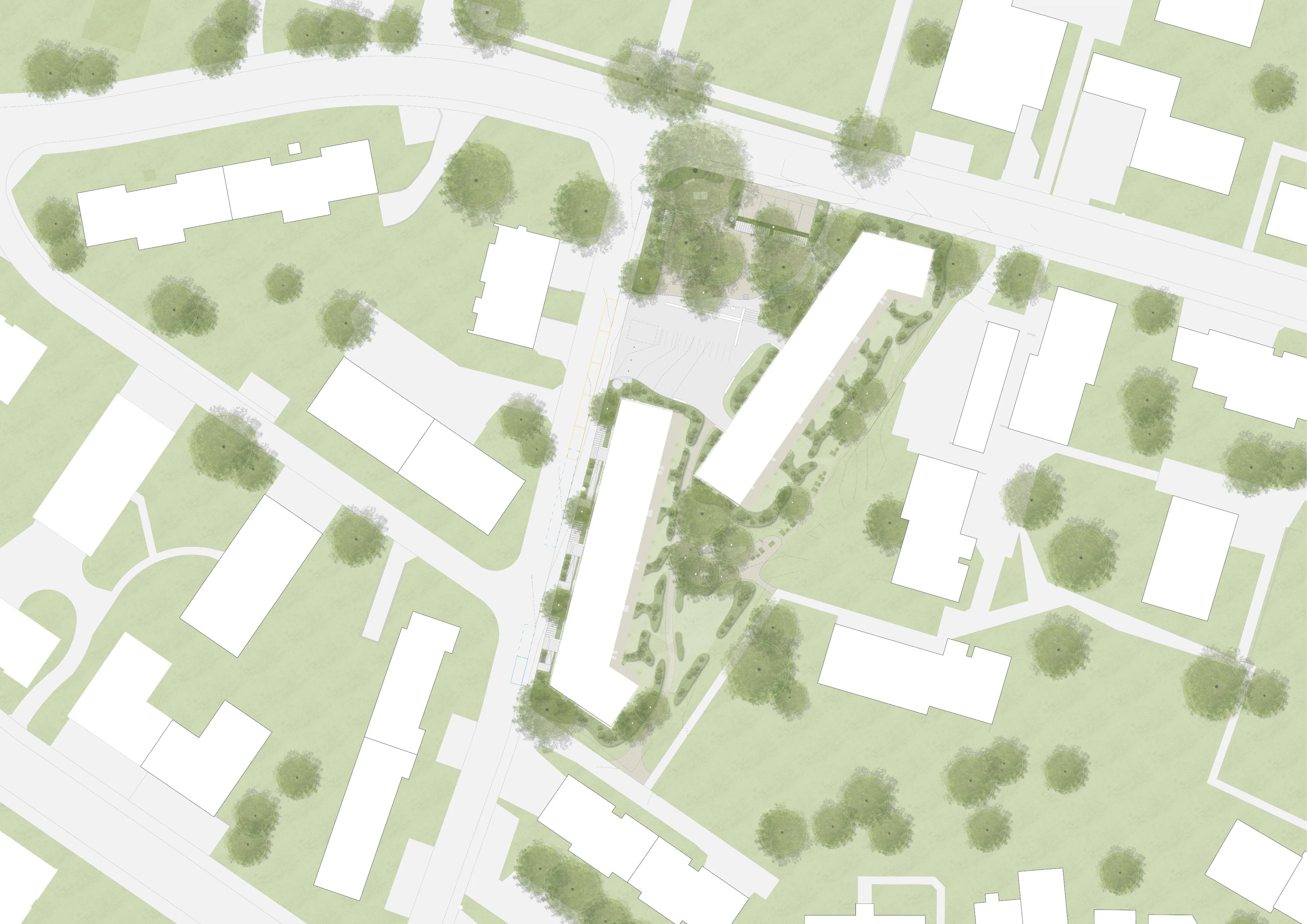 ZYP 0150 A3 Situationsplan mit Dachaufsicht